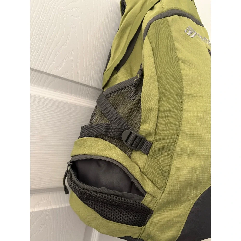Outdoor Products Backpack Lime Green Ripstop Nylon Hiking School Bag 18in